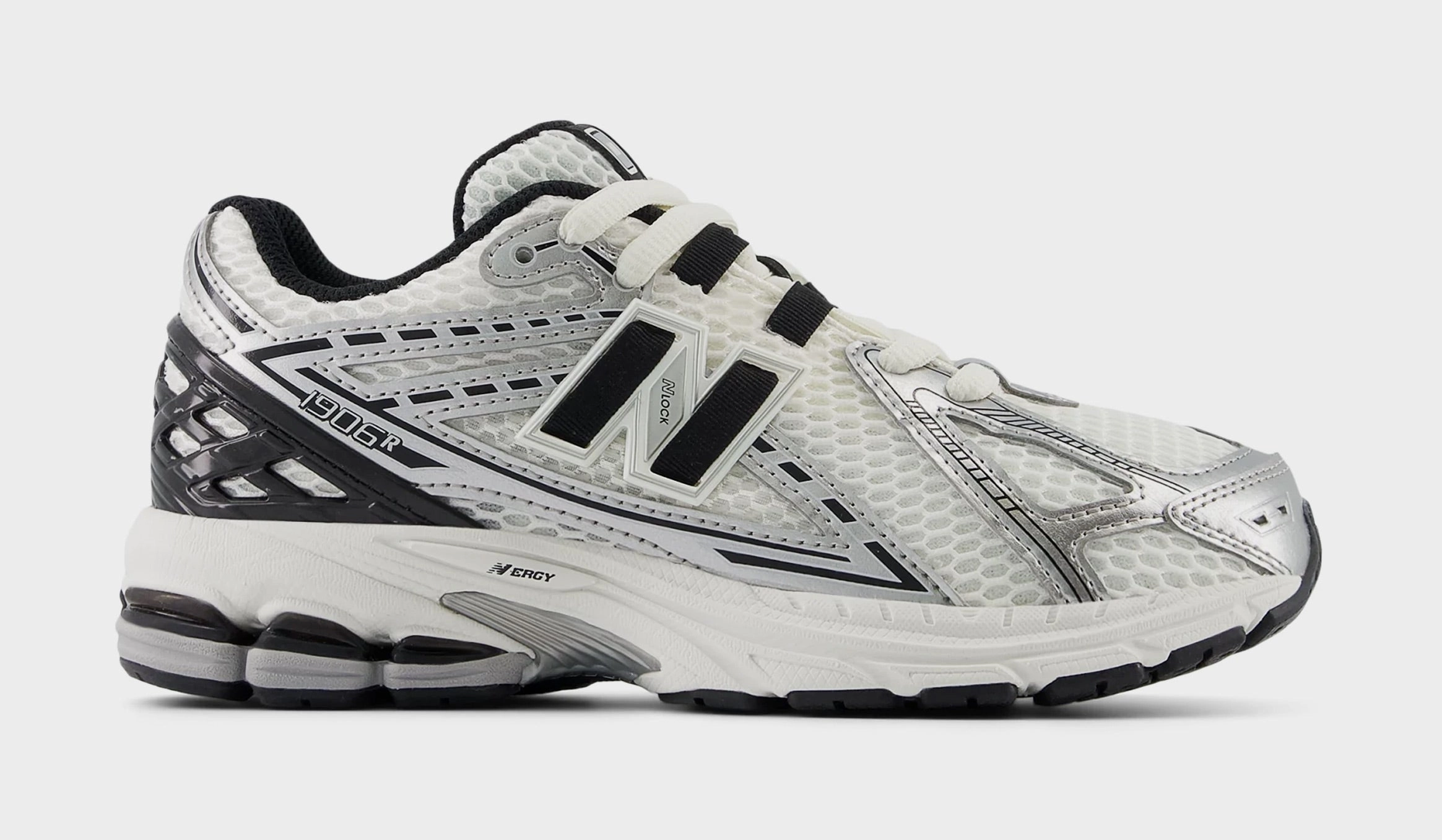 1906R Grade School Running Shoes (Silver Metallic/Black) Heritage 1906R lifestyle shoes