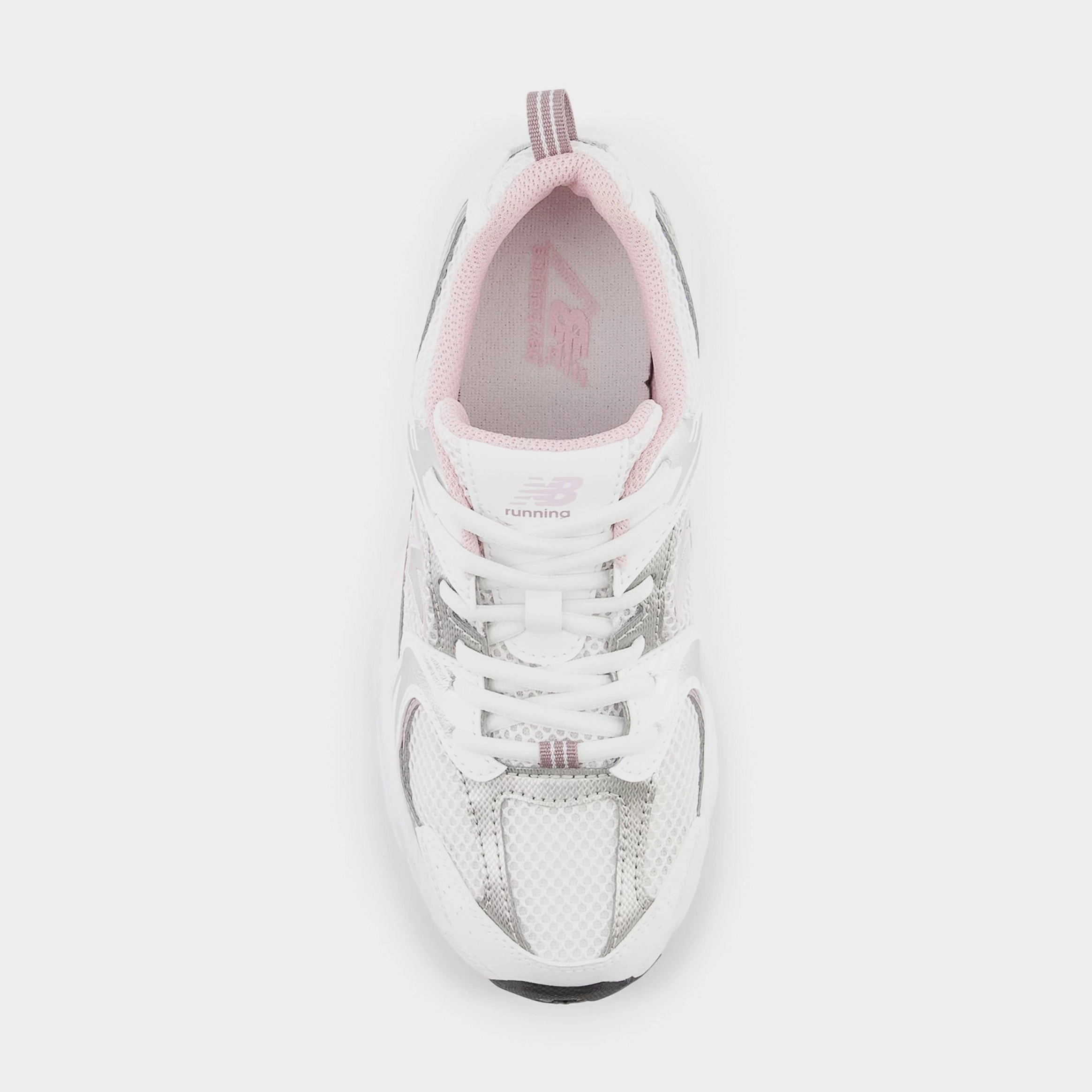 530 Grade School Running Shoes (White/Century Pink) New Balance 530 series