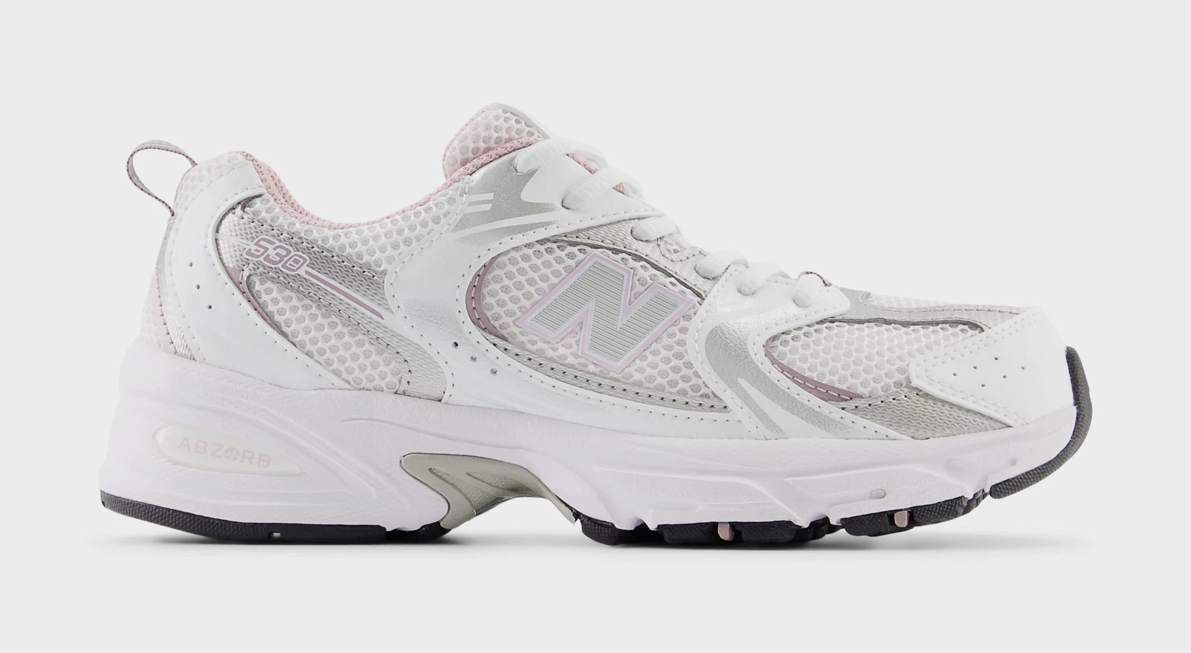 530 Grade School Running Shoes (White/Century Pink) new balance 530 running shoes lightweight and comfortable