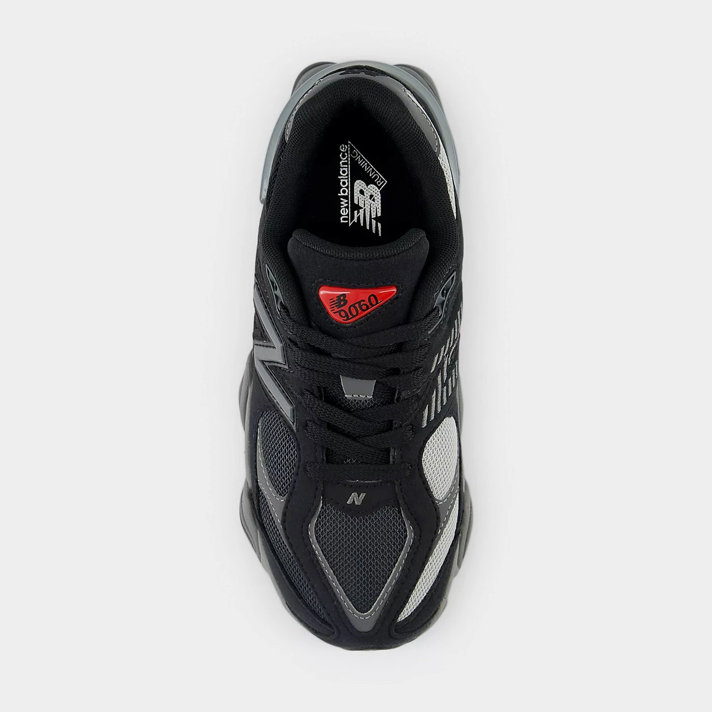 9060 Grade School Lifestyle Shoes (Black/Grey) NB 9060 runners
