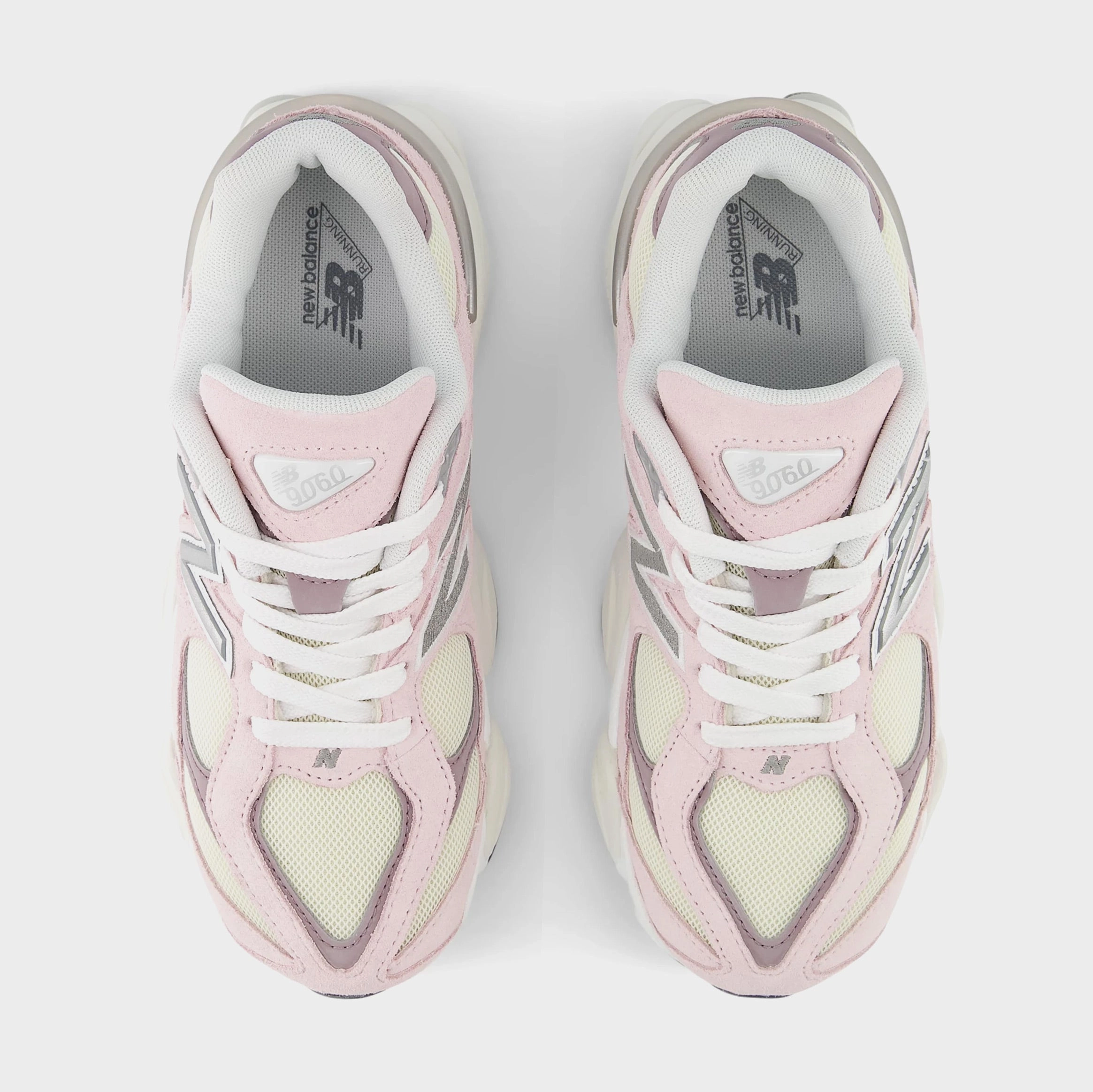 9060 Grade School Running Shoes (Pink/White) NB 9060 runners