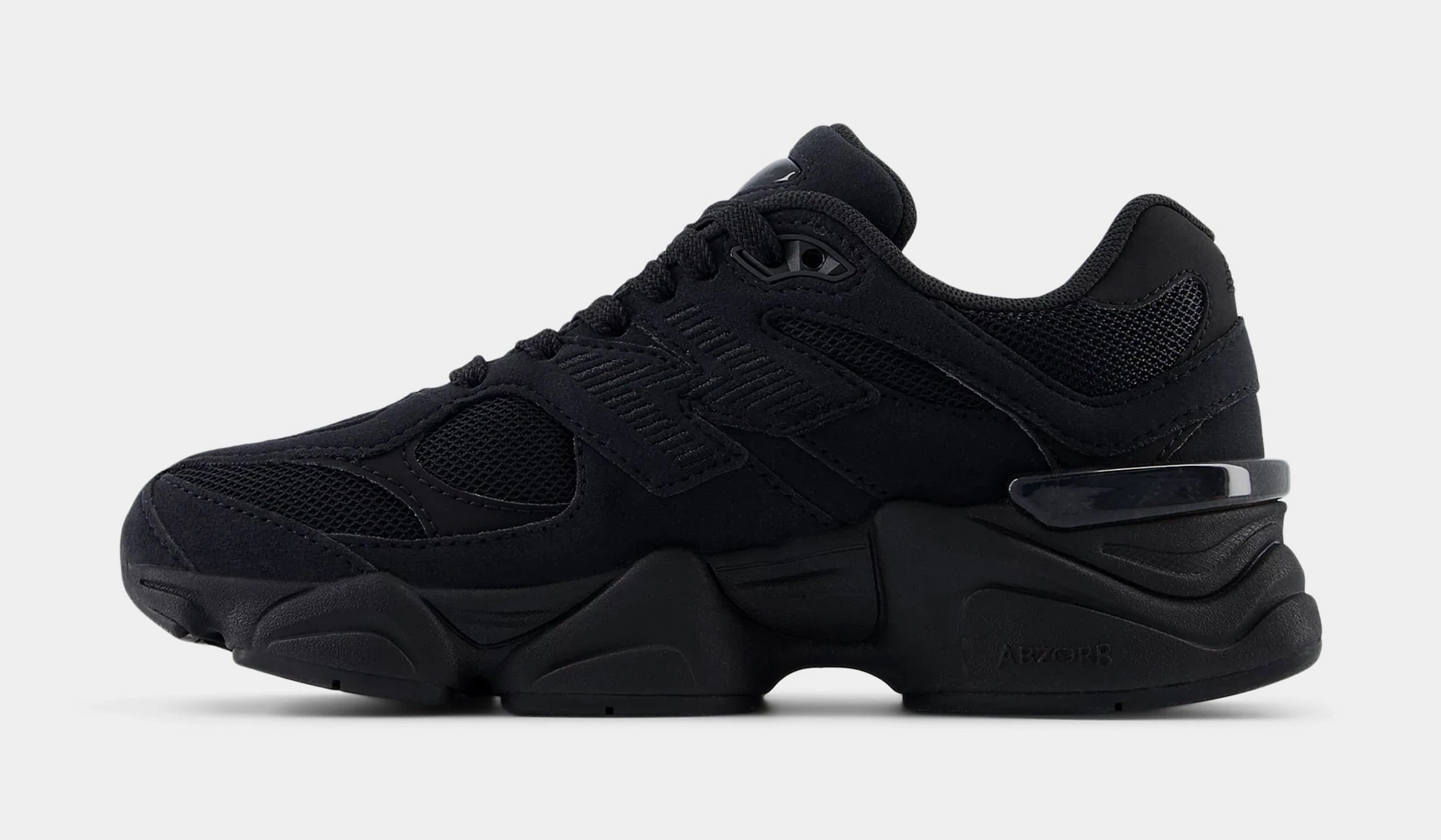 9060 Grade School Running Shoes (Triple Black) NB 9060 runners