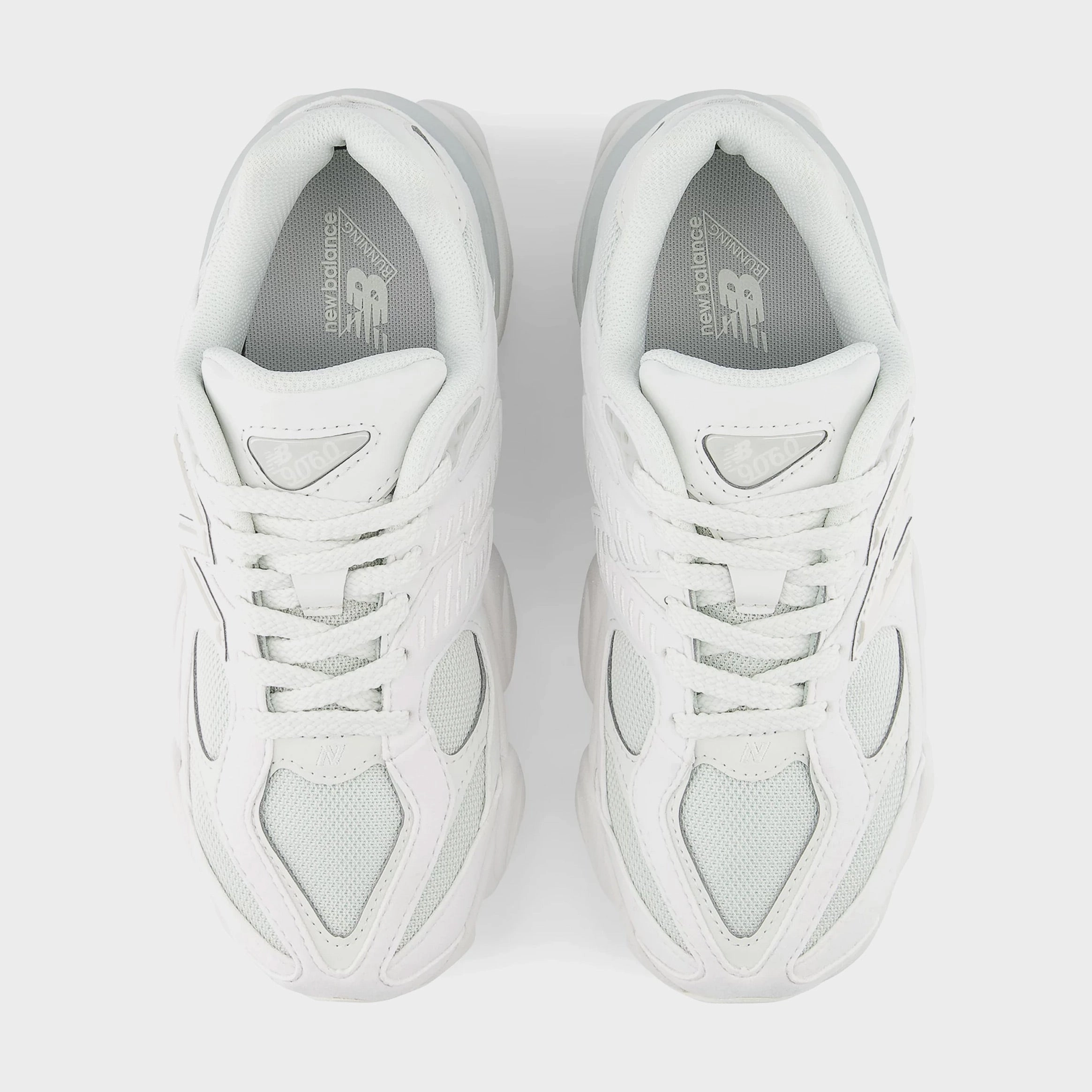 9060 Grade School Running Shoes (White/Reflection) NB 9060 runners