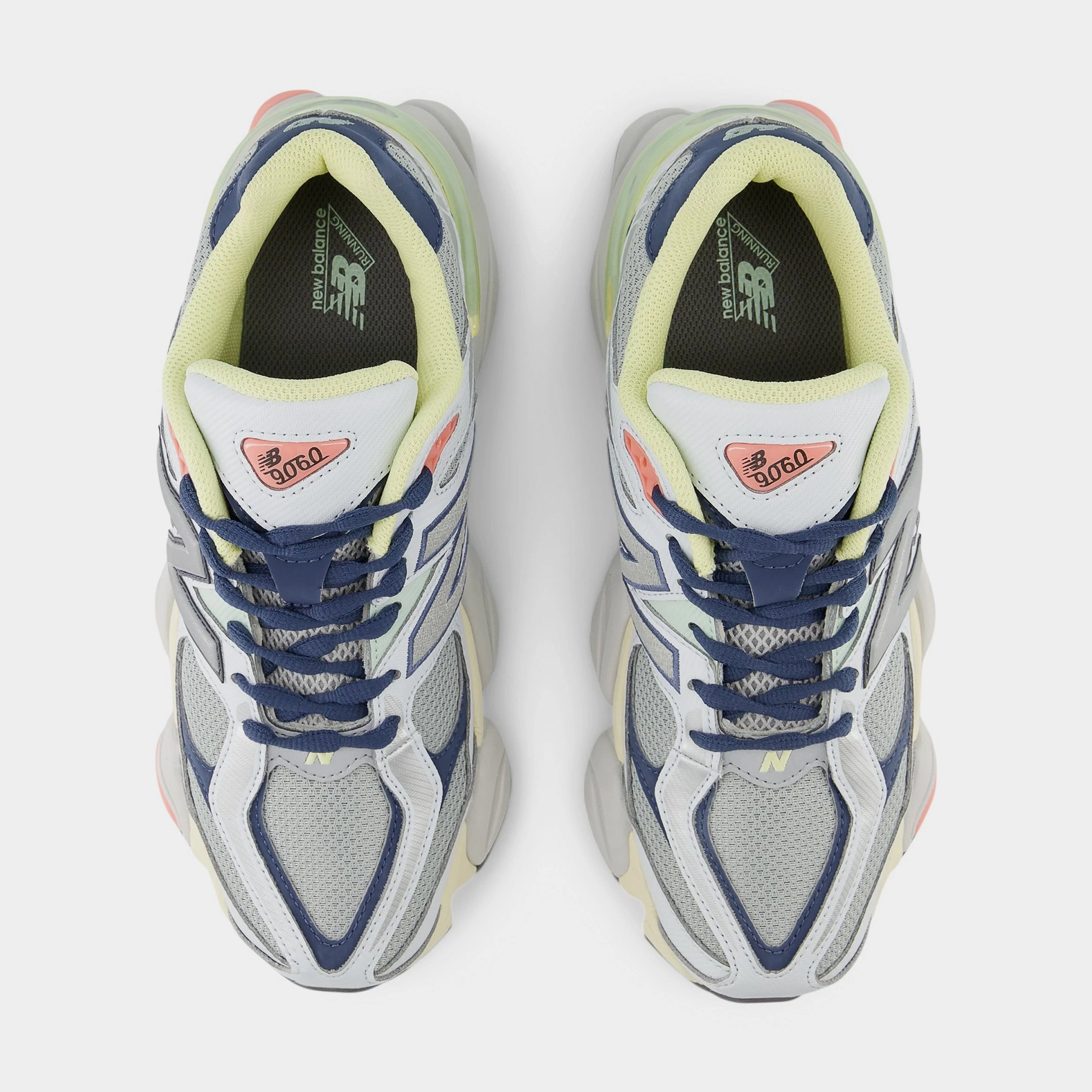 9060 Mens Running Shoes (Grey/Yellow/Navy) NB 9060 runners