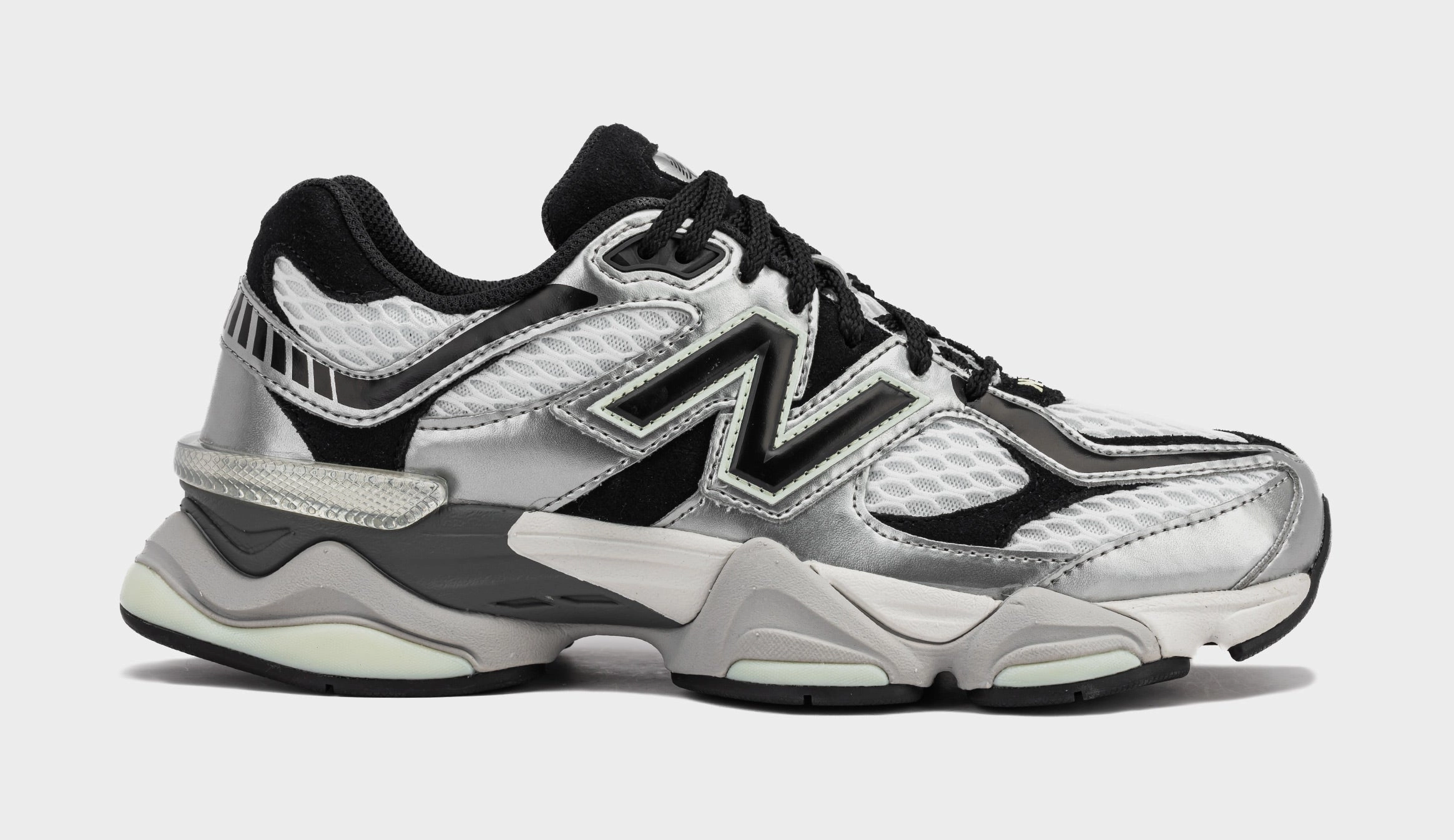9060 Metallic x Shoe Palace Mens Running Shoes (Silver/Black) new balance 9060 lightweight training sneakers