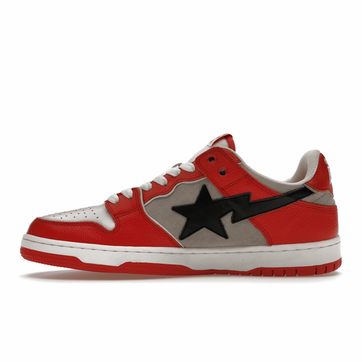 A Bathing Ape Bape SK8 Sta Red Grey Street style fashion shoes
