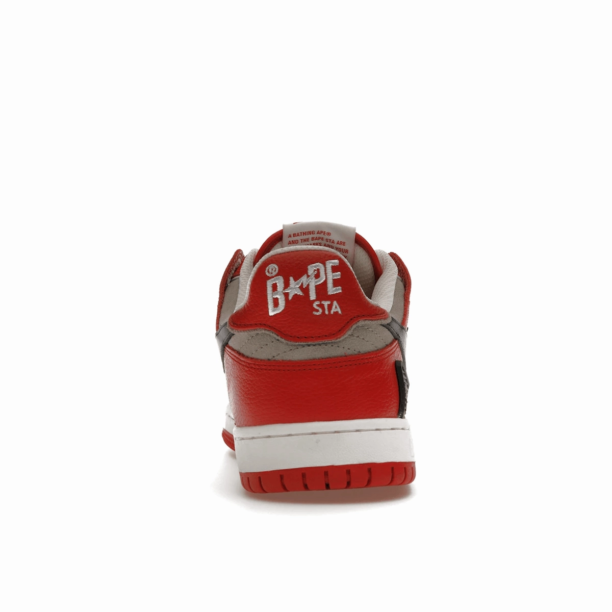 A Bathing Ape Bape SK8 Sta Red Grey Street style fashion shoes