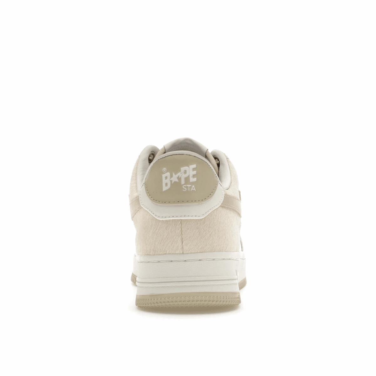A Bathing Ape Bape Sta Beige Calf Hair Street style fashion shoes