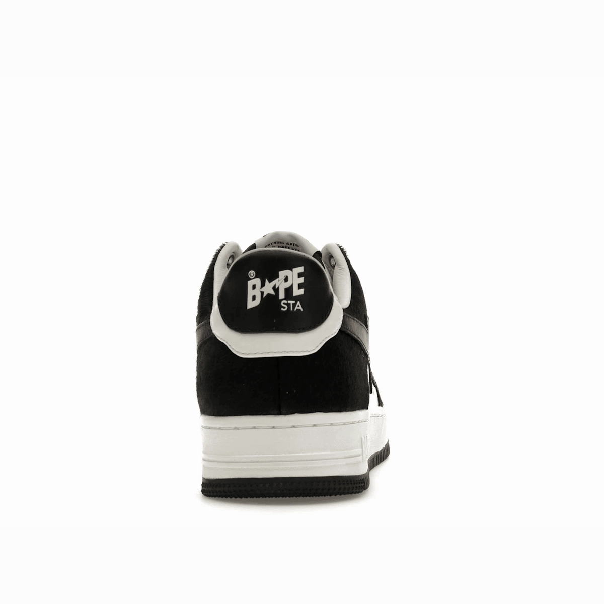 A Bathing Ape Bape Sta Black Calf Hair Street style fashion shoes