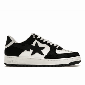 A Bathing Ape Bape Sta Black Calf Hair Windspin fashion sneakers