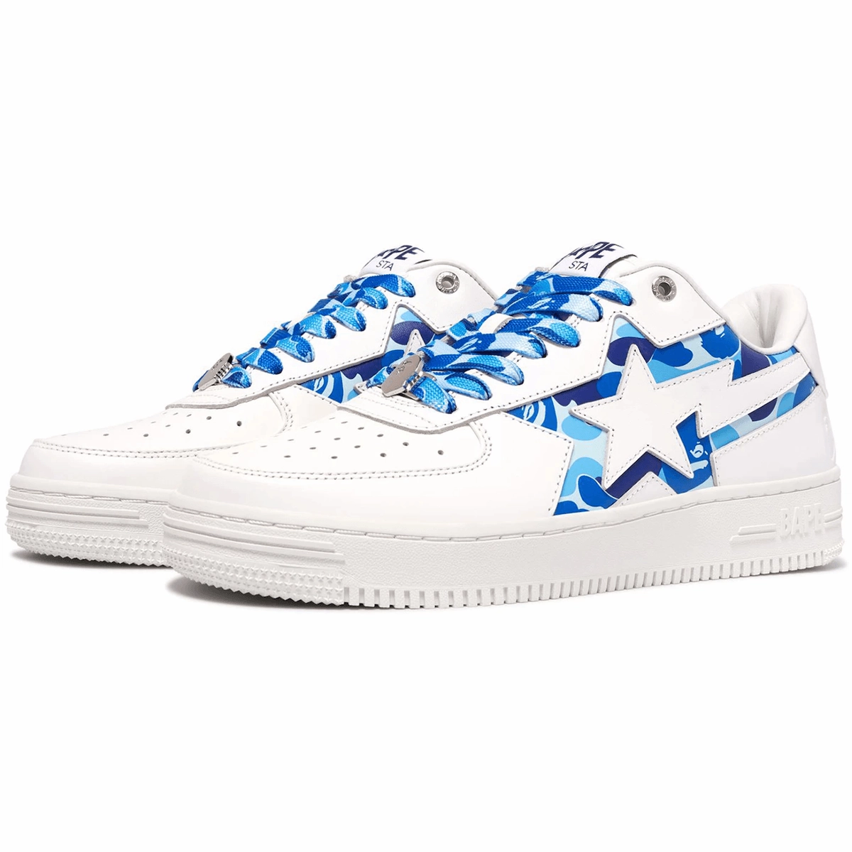 A Bathing Ape Bape Sta Icon ABC Camo Blue Windspin fashion sneakers