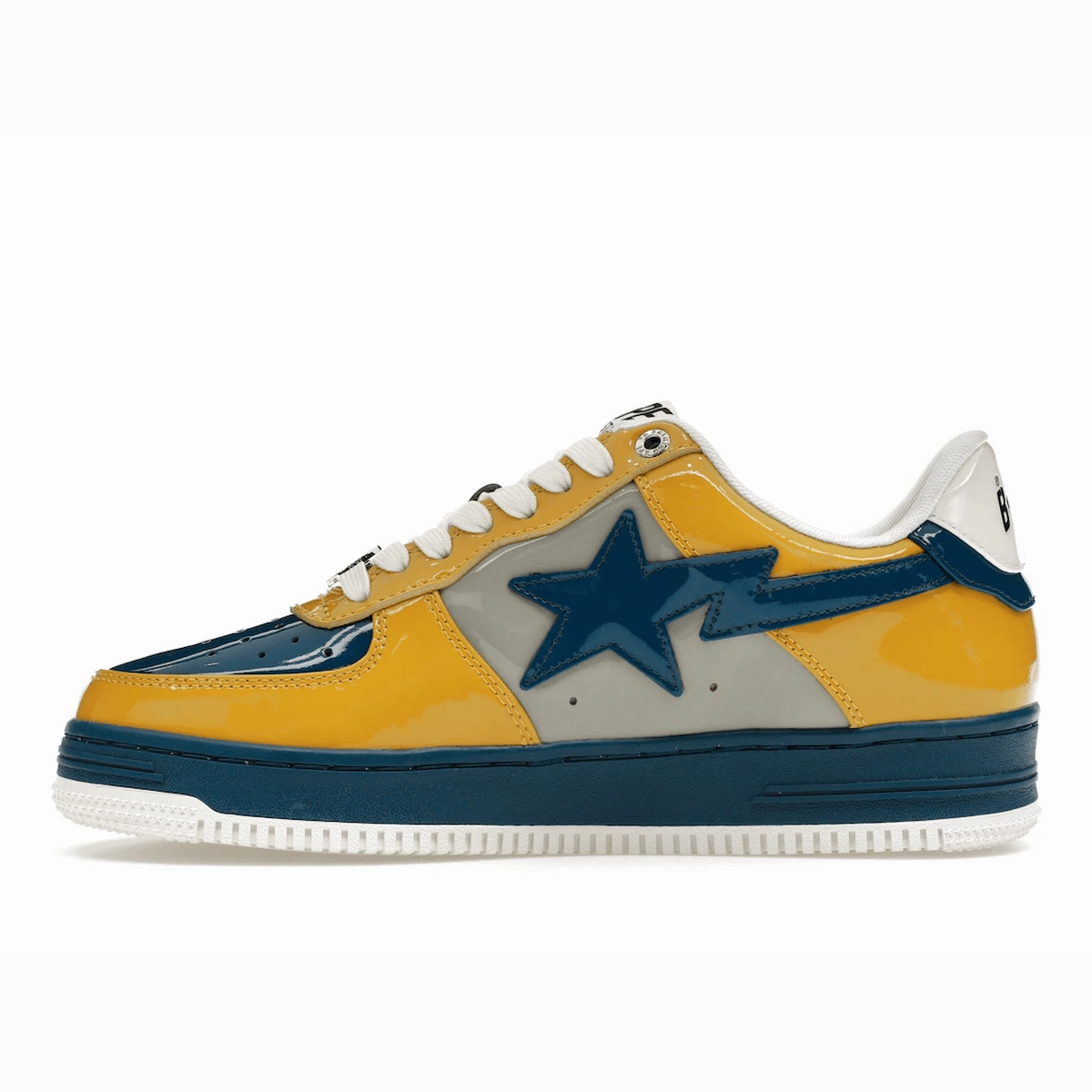 A Bathing Ape Bape Sta Nostalgic Blue Yellow Street style fashion shoes