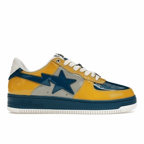 A Bathing Ape Bape Sta Nostalgic Blue Yellow Windspin fashion sneakers
