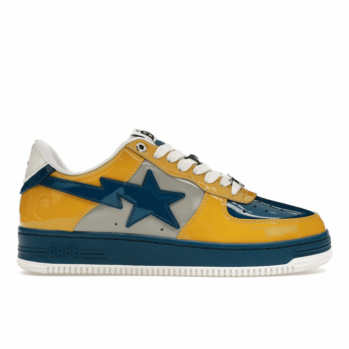 A Bathing Ape Bape Sta Nostalgic Blue Yellow Windspin fashion sneakers
