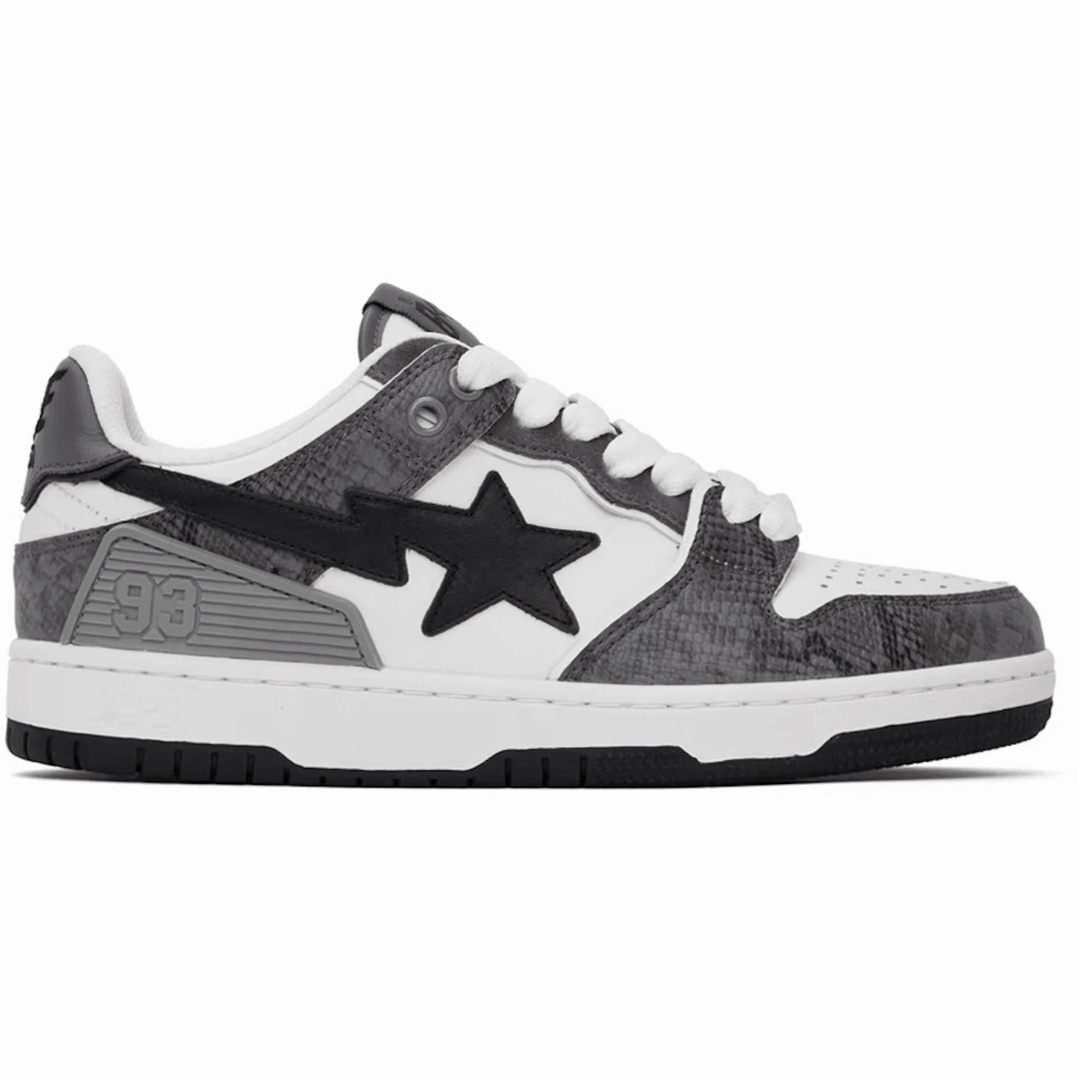 A Bathing Ape Sk8 Sta #1 Black Snakeskin Windspin fashion sneakers