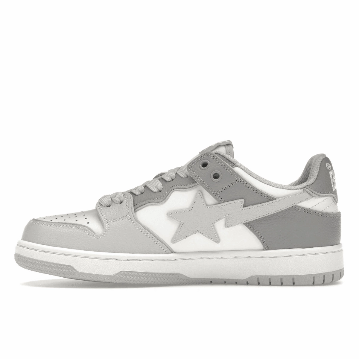 A Bathing Ape Sk8 Sta #5 White Grey Street style fashion shoes