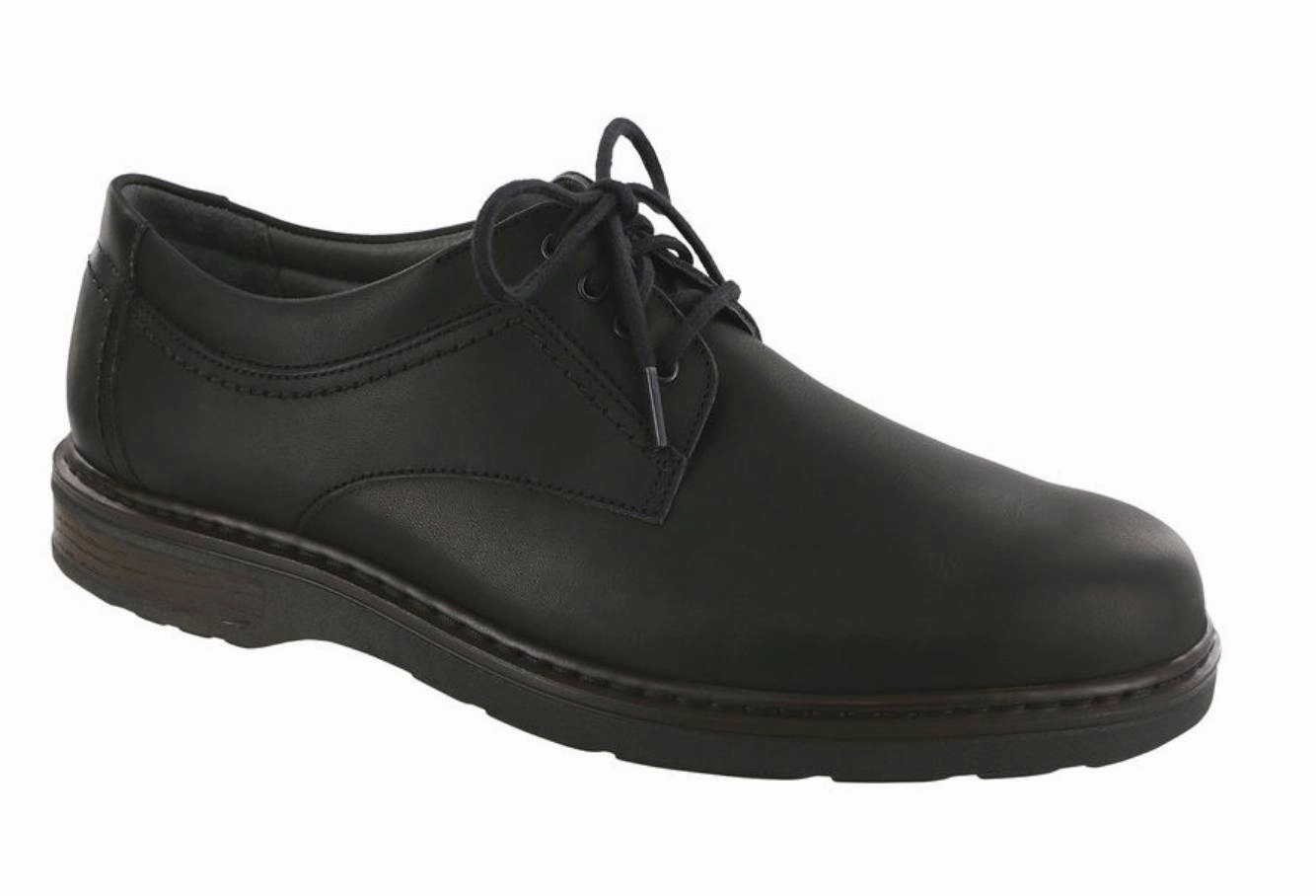 Aden - Black SAS comfort walking shoes with supportive build