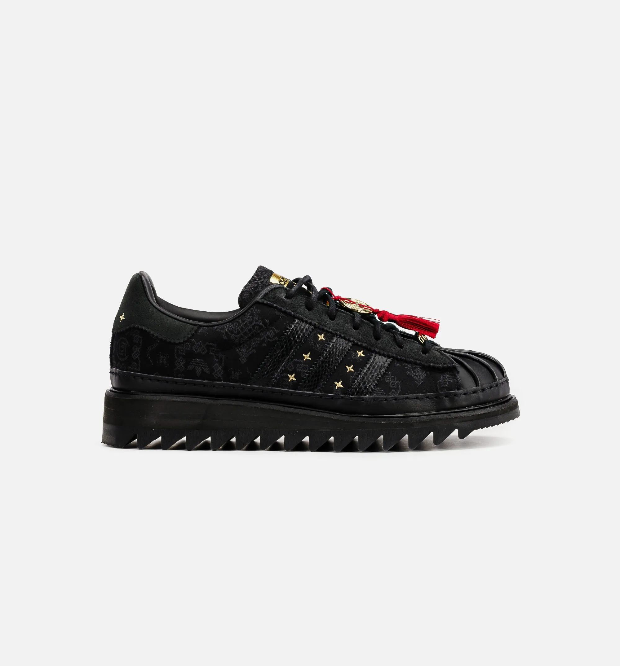 Adidas Clothing CLOT x Superstar Lunar New Year Mens Lifestyle Shoe - Core Black/Carbon/Gold Metallic