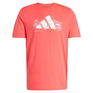 Adidas Grand Slam Graphic Men's Tennis Tee - Red Clothing Adidas Men