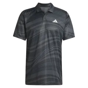 Adidas Men`s Club Graphic Tennis Polo Black and Carbon - JD5426 Clothing Adidas Men