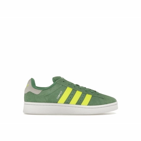 Adidas Campus 00s Preloved Green Solar Yellow Adidas Campus lifestyle shoes with suede finish