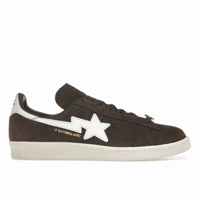 Adidas Campus 80s Bape 30th Anniversary Brown Windspin fashion sneakers