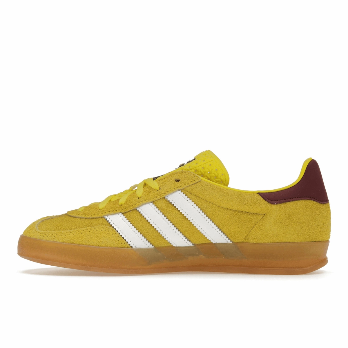 Adidas Gazelle Indoor Bright Yellow Collegiate Burgundy Laid-back daily shoes