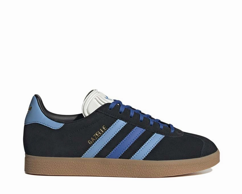 Adidas Gazelle "Black Light Blue" Adidas womens casual sneakers