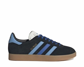 Adidas Gazelle "Black Light Blue" Adidas womens casual sneakers