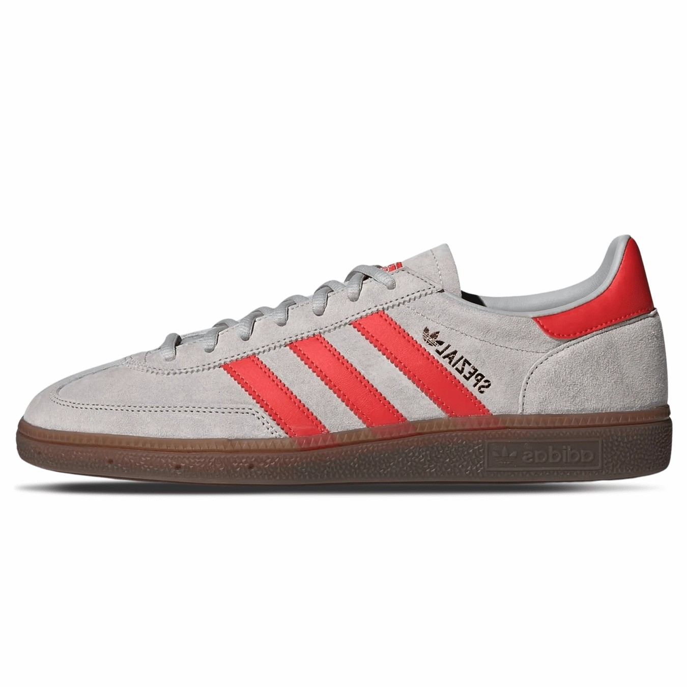 adidas Handball Spezial 'Grey Hi-Res Red' Adidas Handball Spezial trainers with gum sole