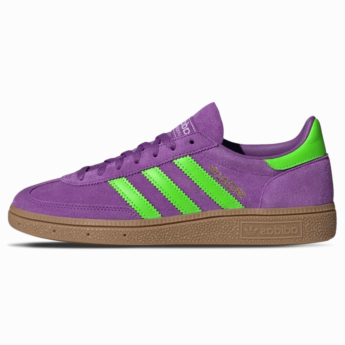 adidas Handball Spezial Wmns 'Active Purple Solar Green' Adidas Handball Spezial trainers with gum sole