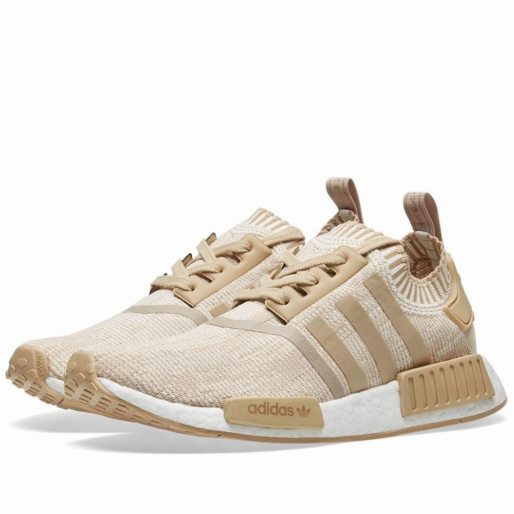 adidas NMD_R1 Primeknit Glitch Camo Linen Khaki-Off White Off White Sneakers