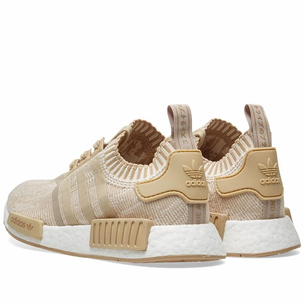 adidas NMD_R1 Primeknit Glitch Camo Linen Khaki-Off White Off White Sneakers
