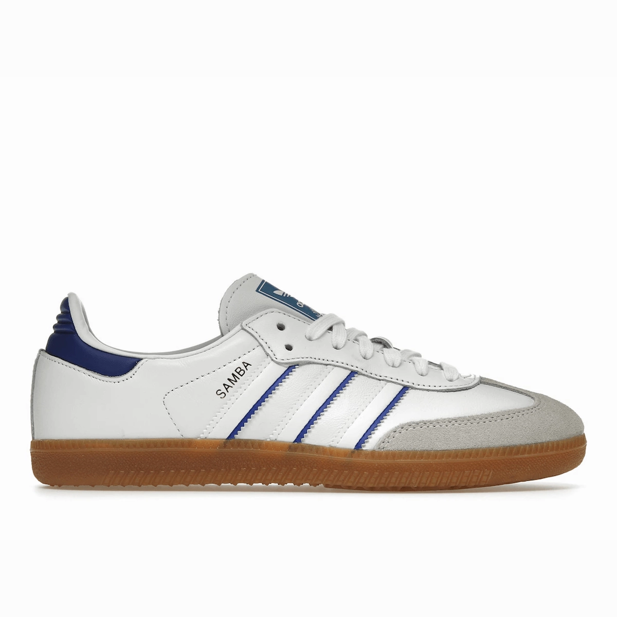 Adidas Samba Leather Cloud White Lucid Blue Adidas Originals lifestyle shoes for casual wear