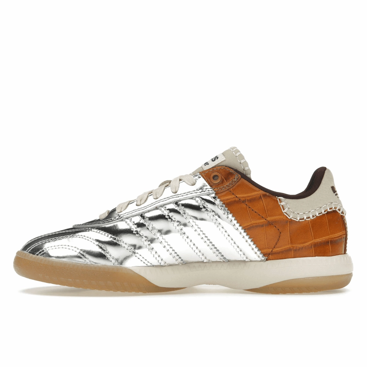 Adidas Samba Millennium Wales Bonner Silver Metallic Yellow Croc Designer-inspired sporty shoes