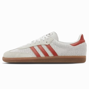adidas Samba OG 'Crystal White Preloved Red' Adidas Samba low-profile casual sneakers