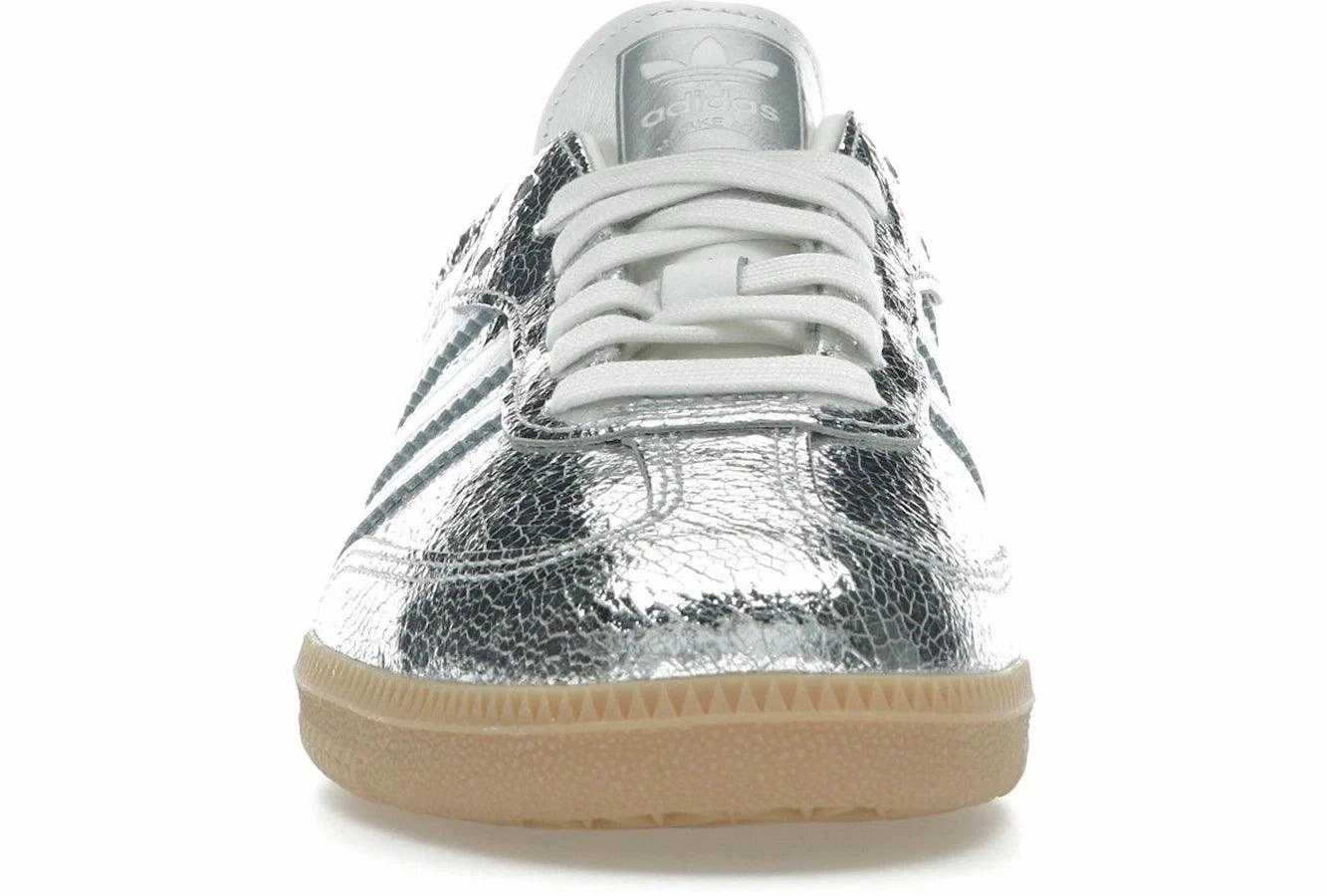 Adidas Samba OG Silver Metallic Cracked Leather Everyday Originals footwear