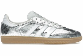 Adidas Samba OG Silver Metallic Cracked Leather Adidas Originals lifestyle shoes for casual wear