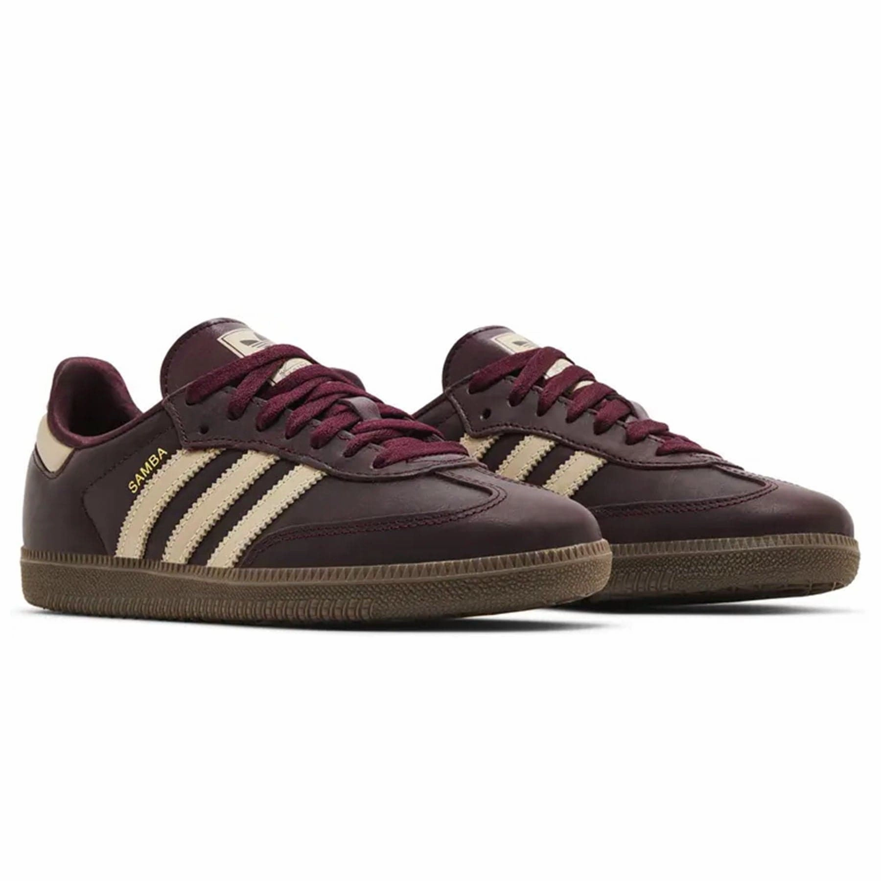 Adidas Samba OG Wmns 'Maroon Crystal Sand' Throwback low-top sneakers