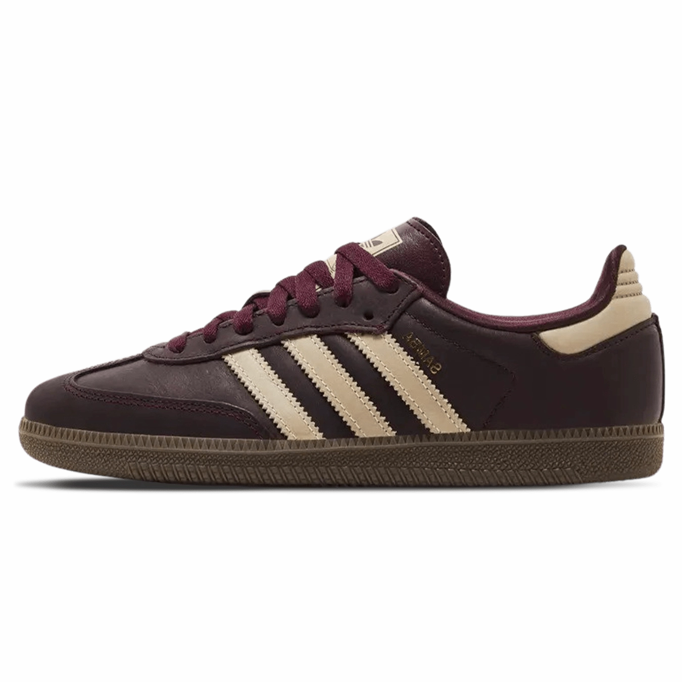 Adidas Samba OG Wmns 'Maroon Crystal Sand' Adidas Samba low-profile casual sneakers