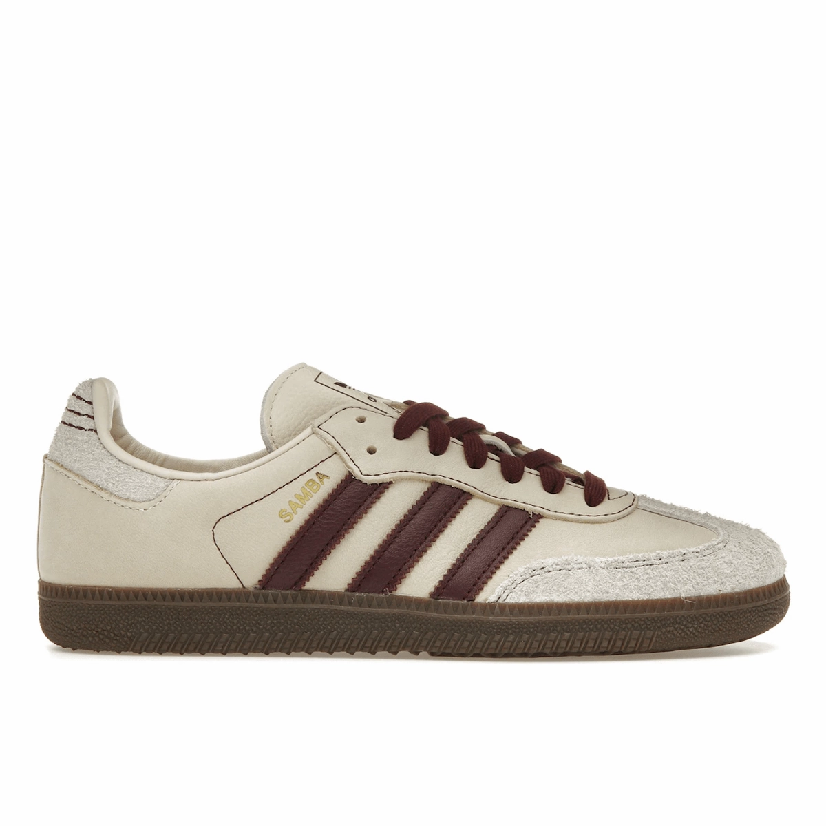Adidas Samba OG Wonder White Maroon Adidas Originals lifestyle shoes for casual wear
