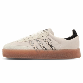 Adidas Sambae Wmns 'Cream White Leopard' Adidas Samba low-profile casual sneakers
