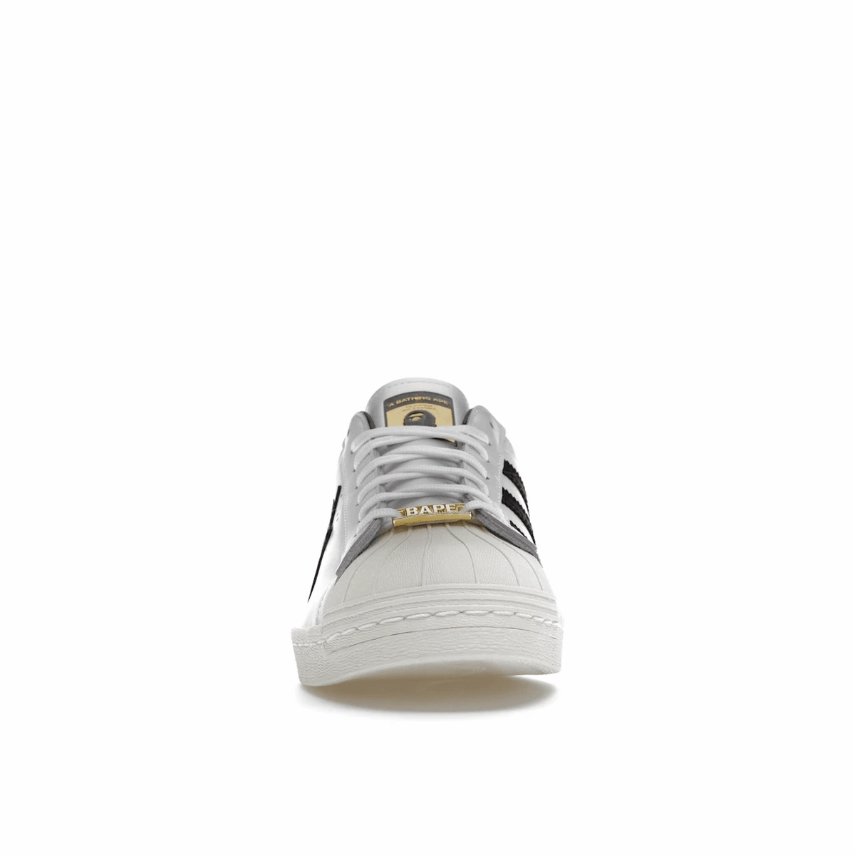 Adidas Superstar 80s Bape White Black Bold logo street sneakers