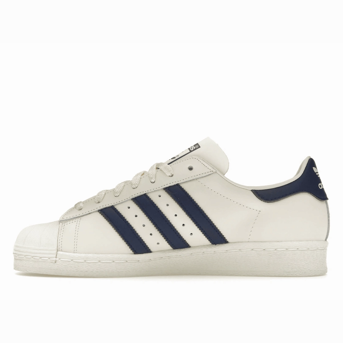Adidas Superstar 82 White Dark Blue Bold logo street sneakers