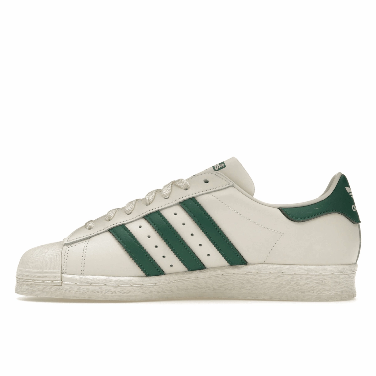 Adidas Superstar 82 White Dark Green Bold logo street sneakers