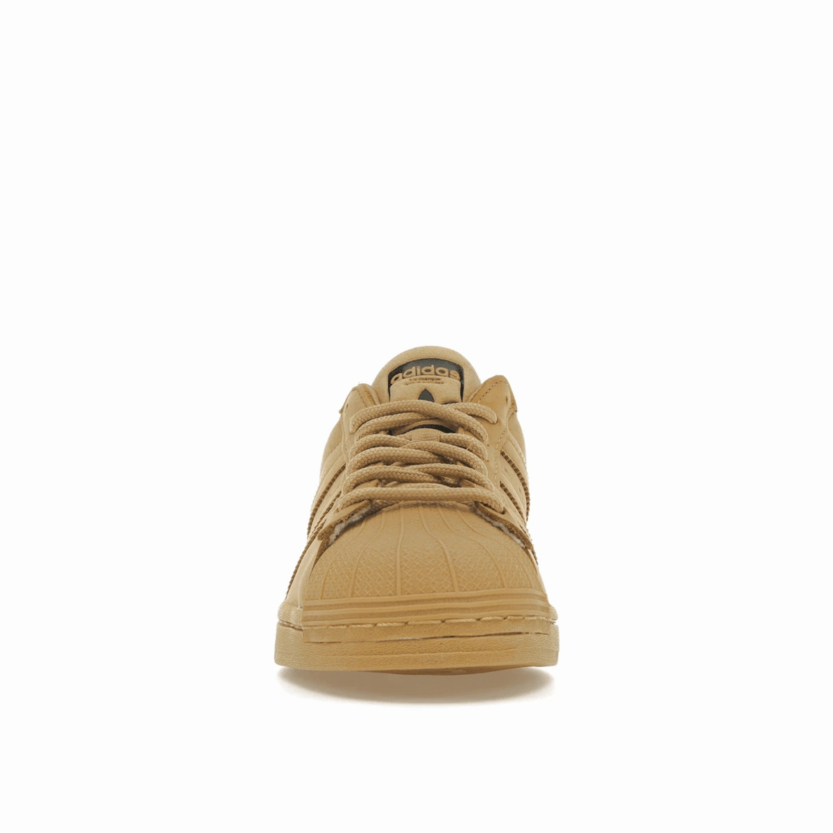 Adidas Superstar Golden Beige Bold logo street sneakers