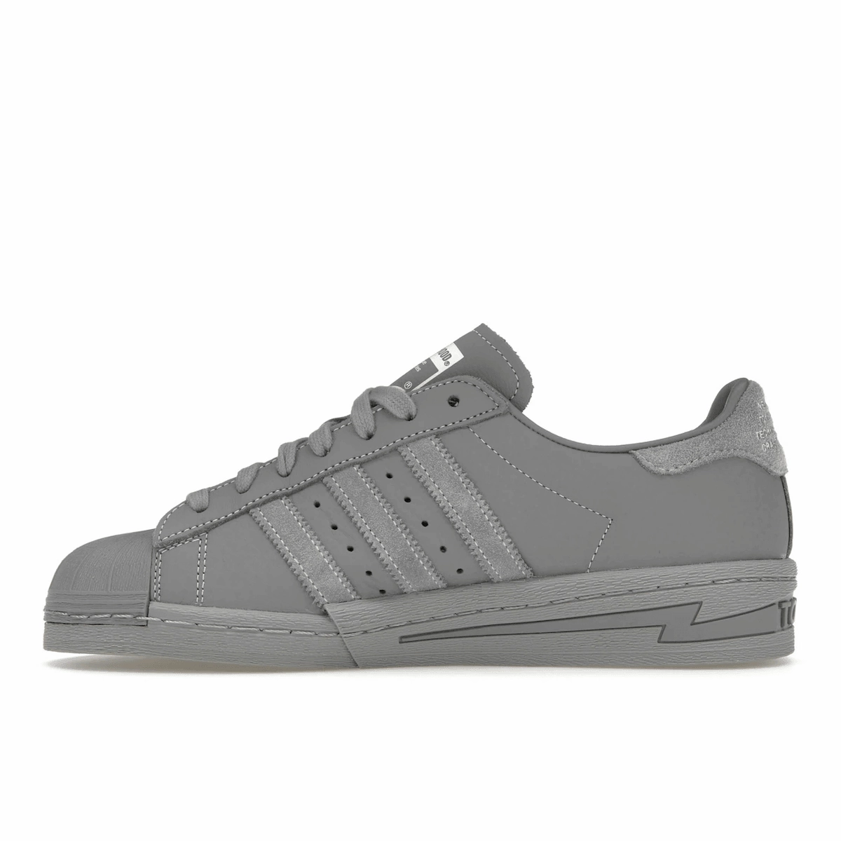 Adidas Superstar Neighborhood Cement Grey Bold logo street sneakers