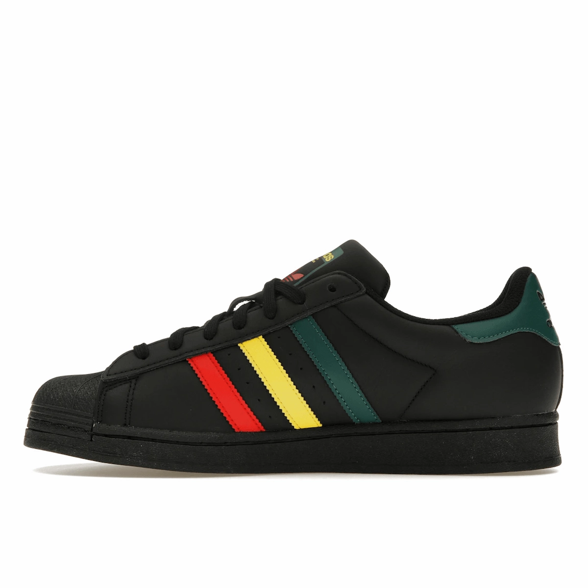 Adidas Superstar Rasta Black Bold logo street sneakers