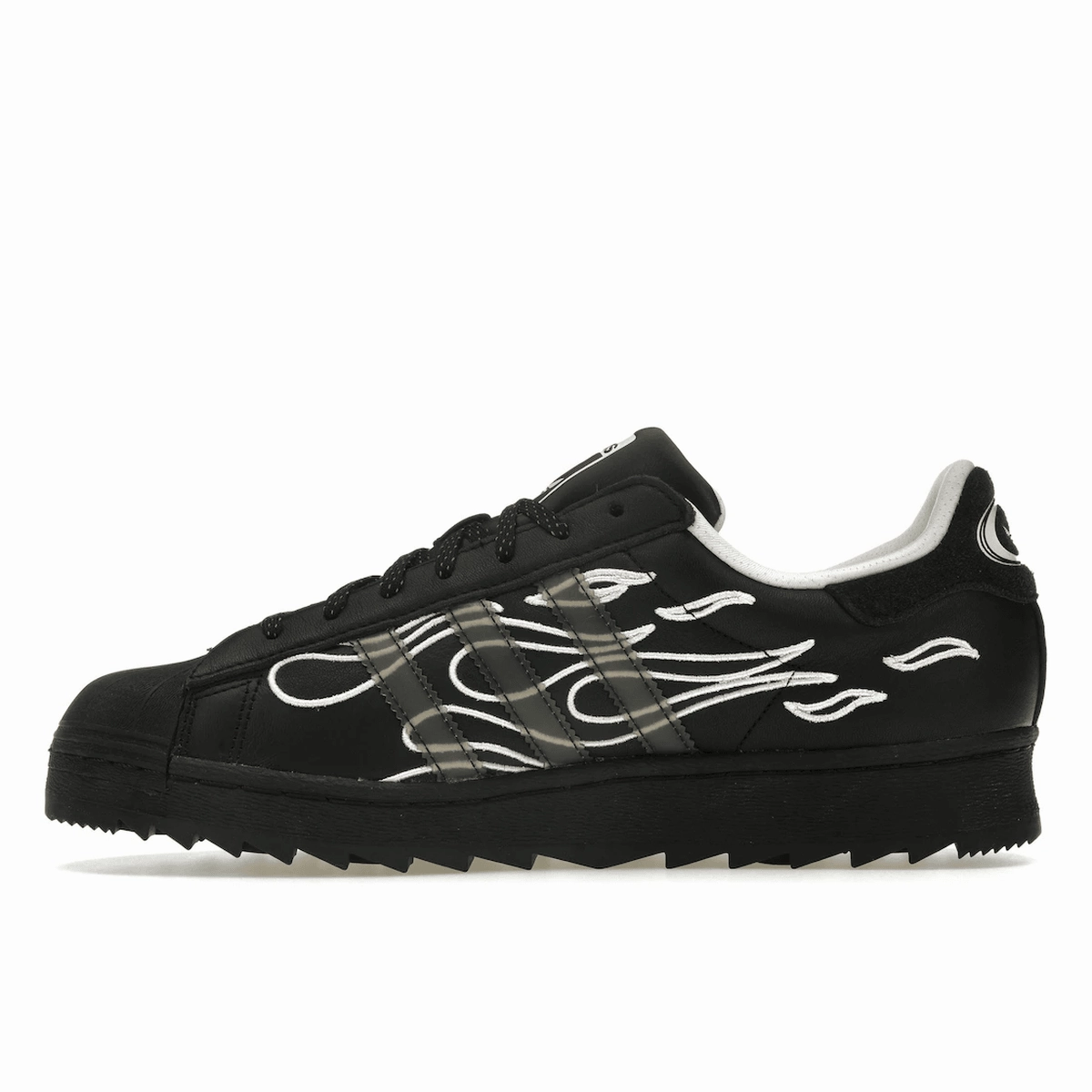 Adidas Superstar Ripple No Sleep Rave Club Core Black Bold logo street sneakers