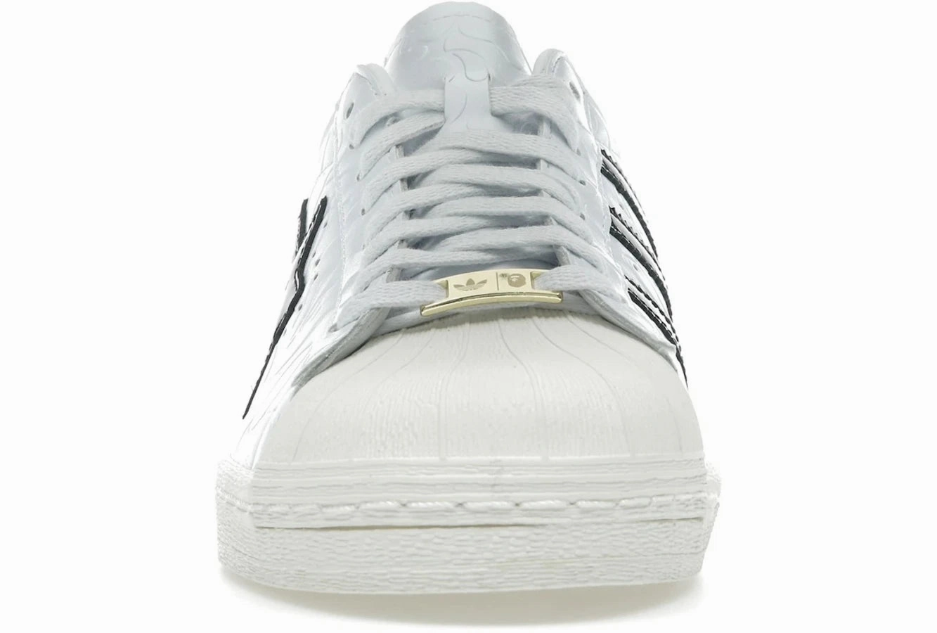 Adidas Superstar Vintage Bape White Black Street style fashion shoes